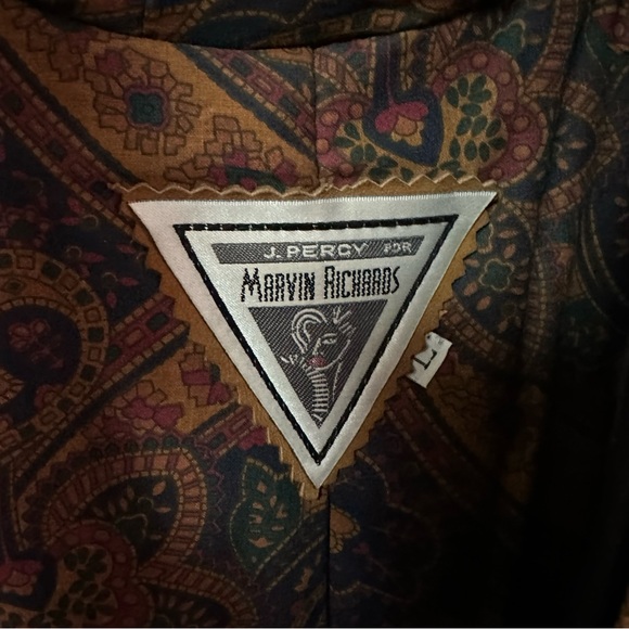 J Percy for Marvin Richards Camel Coat with Fur Hood, Large - Picture 3 of 4